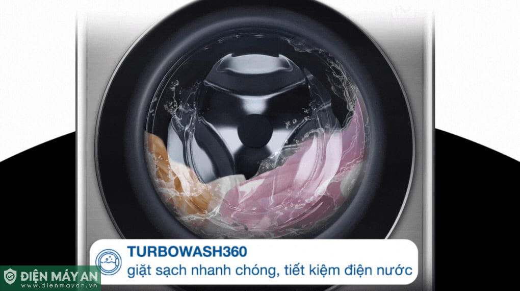 Máy giặt sấy LG AI DD Inverter giặt 14 kg - sấy 8 kg FV1414H3BA